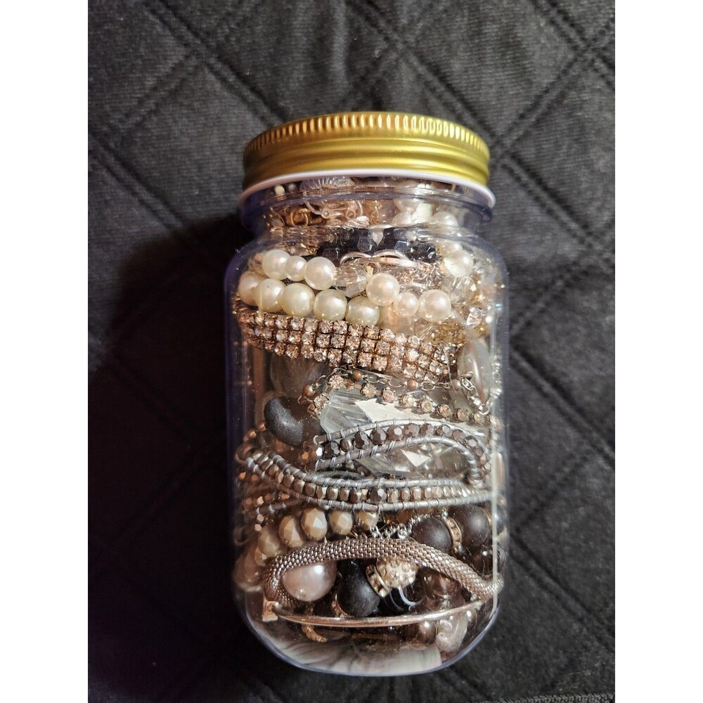 Mystery Jar of Estate Costume Jewelry Mixed Lot
